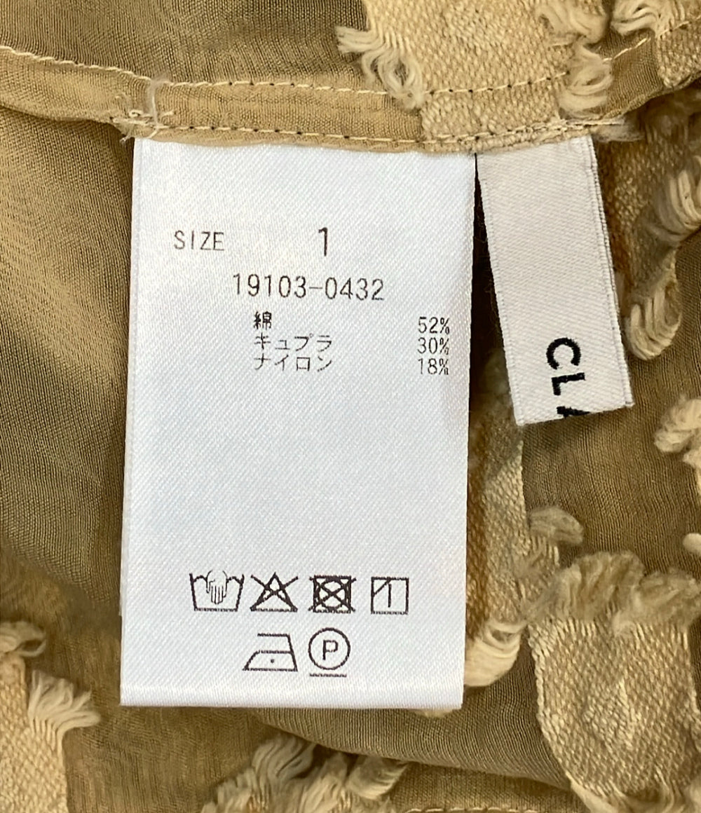 CLANE フラワー シアージャガード ジャケット 19103-0432 レディース SIZE 1 クラネ