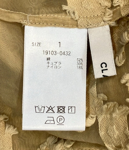 CLANE フラワー シアージャガード ジャケット 19103-0432 レディース SIZE 1 クラネ