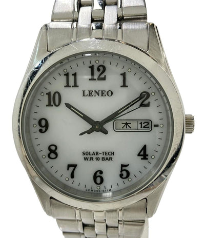 LENEO 腕時計 ソーラー ホワイト LEM003 メンズ レネオ