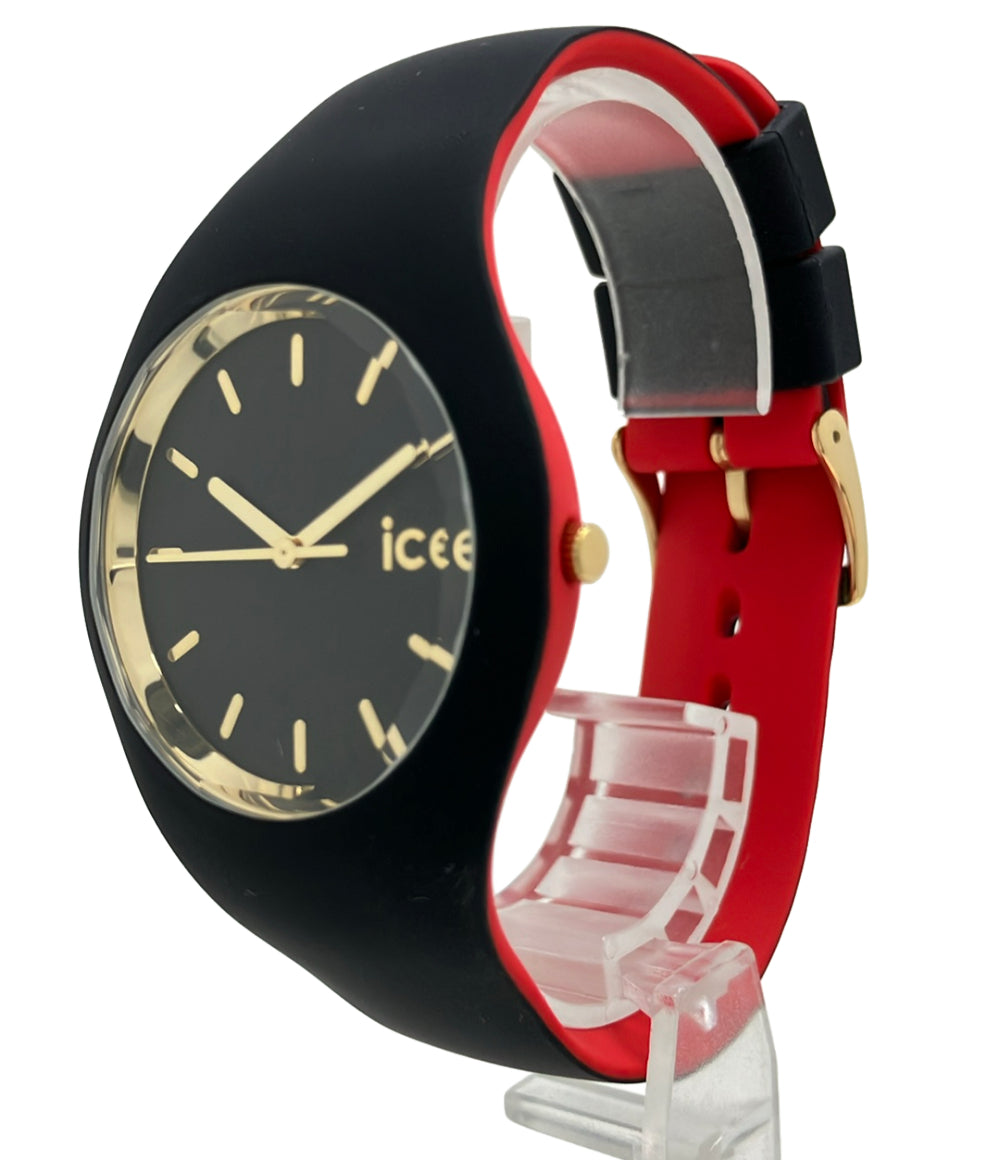 美品 ice watch 腕時計 クオーツ ブラック ユニセックス アイスウォッチ