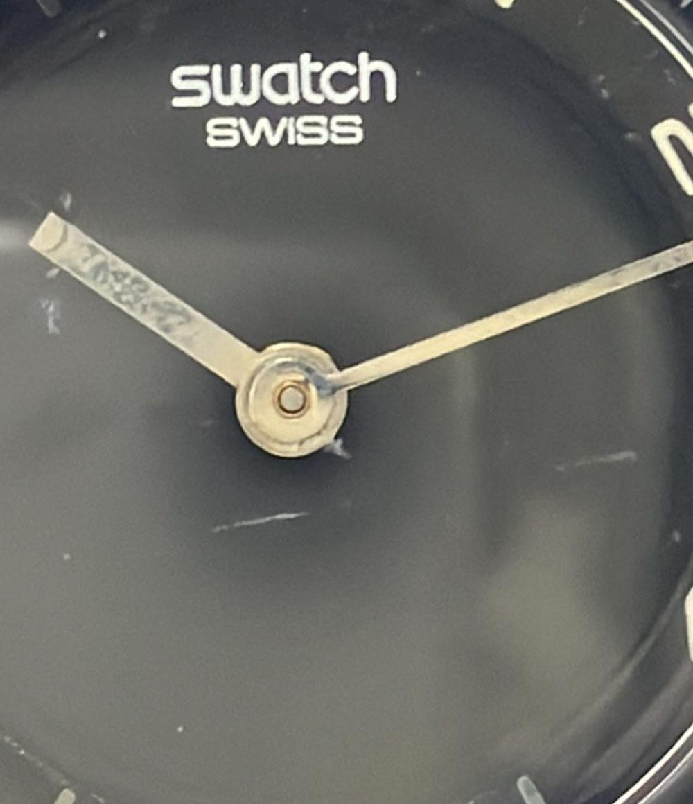 スウォッチ 腕時計 クオーツ ブラック メンズ Swatch