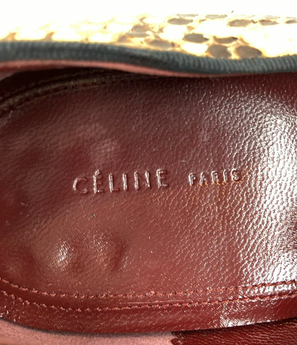 CELINE ローファー パイソン柄 レディース SIZE 35 1/2 (22.5cm) セリーヌ