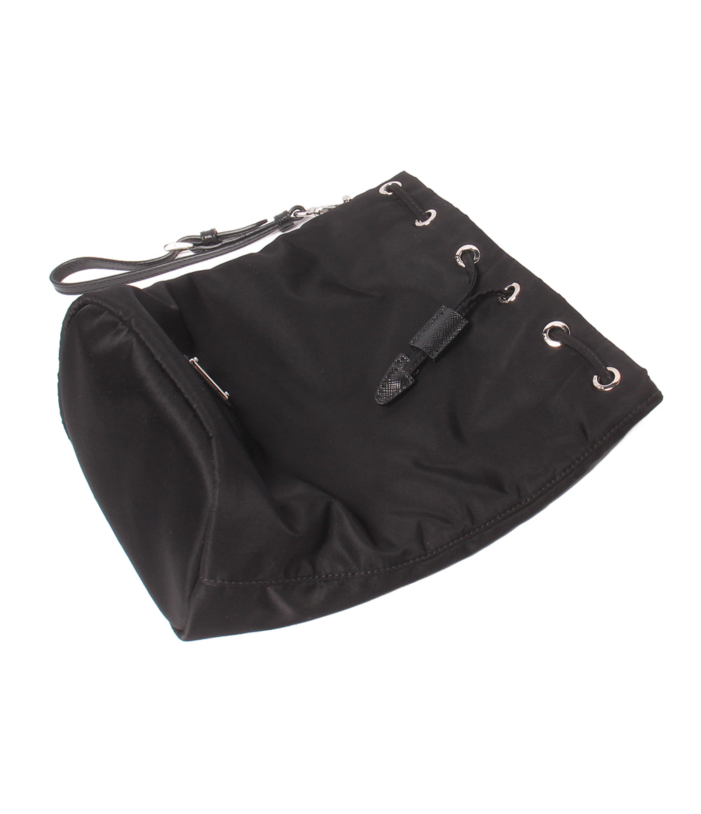 美品 PRADA ハンドバッグ ポーチ 巾着 Re-Nylon 1NE369 メンズ レディース プラダ