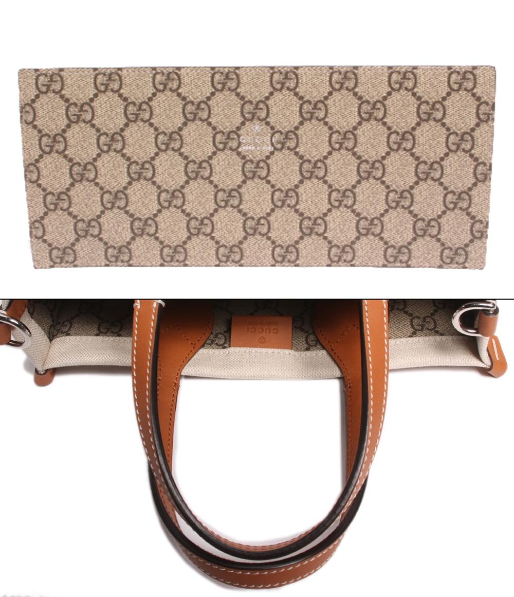 グッチ 2wayトートバッグ シルバー金具 プリント ミニ トート GGスプリーム ベージュ キャンバス 772144 520931 レディース GUCCI