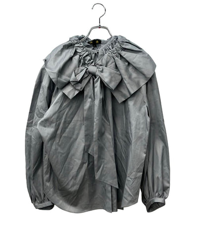 Drawer 長袖ブラウス フリルカラーリボン 2WAY 比翼仕立て つけ襟 6511-299-1048 レディース SIZE 38 (S) ドゥロワー