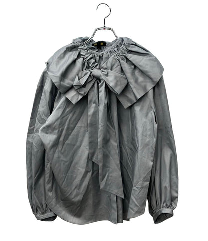 Drawer 長袖ブラウス フリルカラーリボン 2WAY 比翼仕立て つけ襟 6511-299-1048 レディース SIZE 38 (S) ドゥロワー
