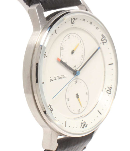 美品 Paul Smith 腕時計 チャーチストリート クオーツ ホワイト 6223-T024041 メンズ ポール・スミス