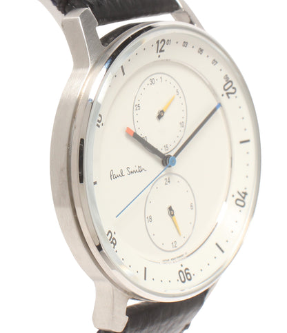 美品 Paul Smith 腕時計 チャーチストリート クオーツ ホワイト 6223-T024041 メンズ ポール・スミス