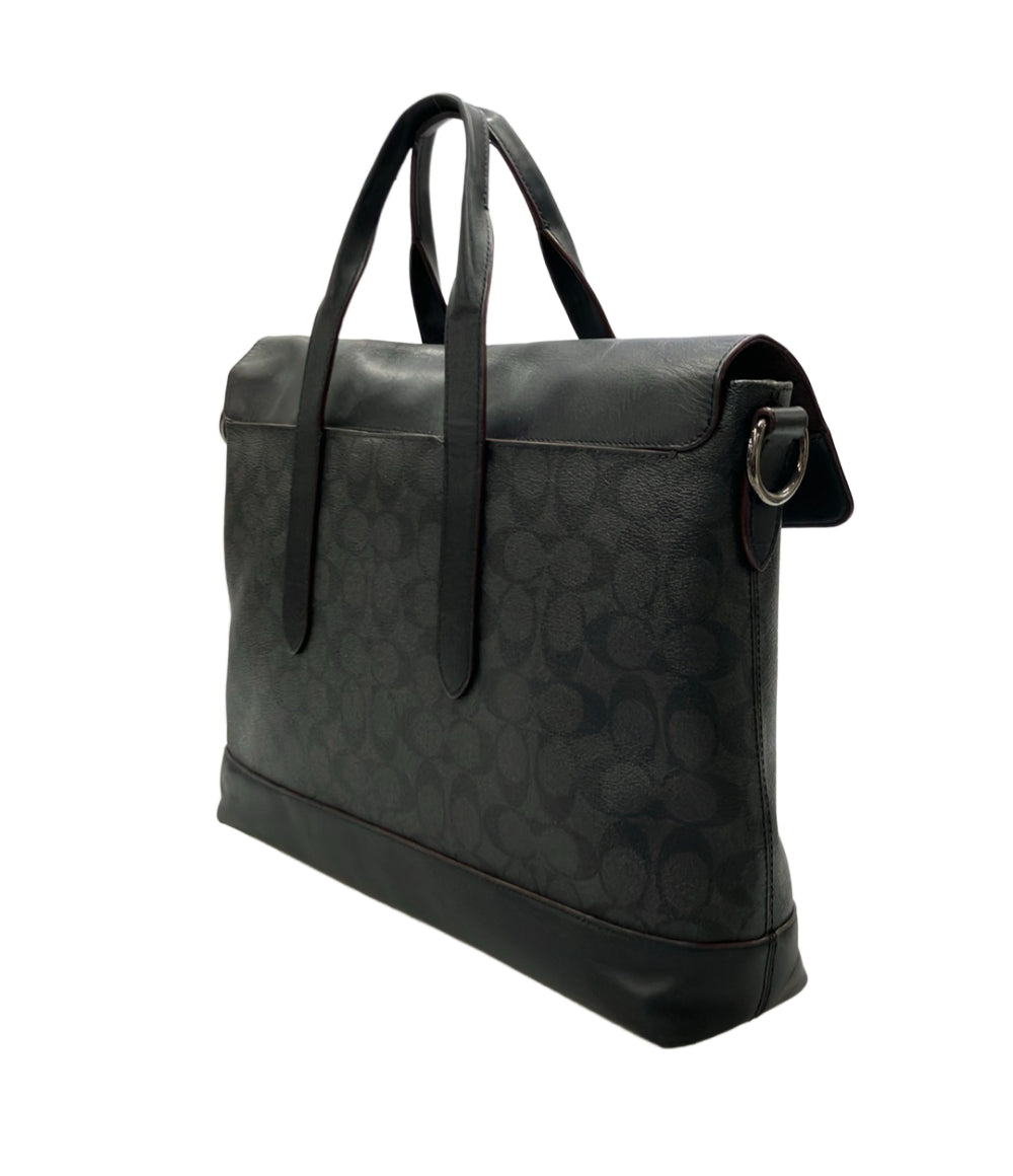 COACH 2WAY ブリーフケース ビジネスバッグ ショルダーバッグ 斜め掛け シグネチャー F77858 メンズ コーチ
