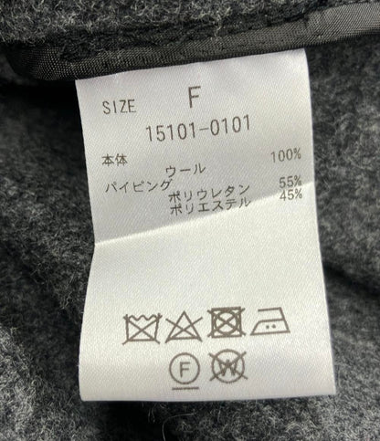 美品 クラネ ショールフードバルーンコート 15101-0101 レディース SIZE F (M) CLANE