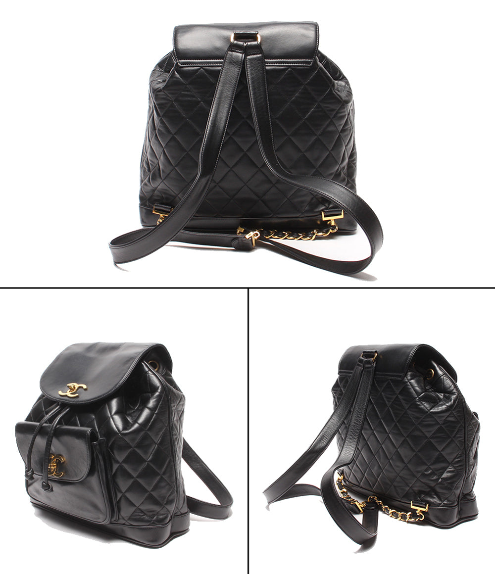 CHANEL リュック バックパック ゴールド金具 マトラッセ ラムスキン 2