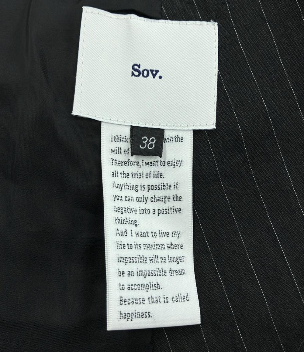 ソブ 9テーラードジャケット ストライプ レディース SIZE 38 (M) sov.