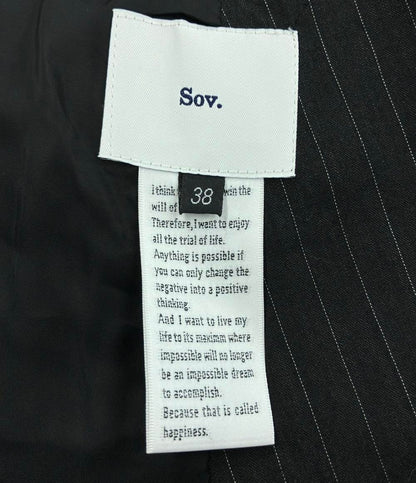 ソブ 9テーラードジャケット ストライプ レディース SIZE 38 (M) sov.