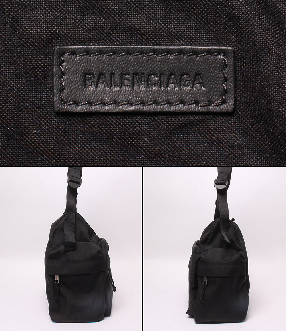 美品 BALENCIAGA ショルダーバッグ 斜め掛け 肩掛け Explorer マルチポケット ウィークエンダー ミディアム メンズ レディース バレンシアガ