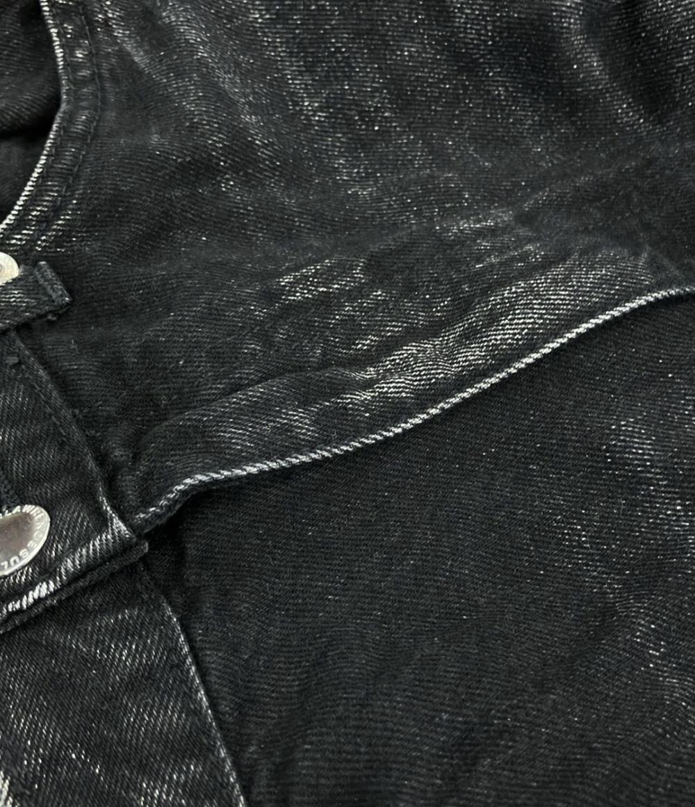 JOHN LAWRENCE SULLIVAN レザーデニム 黒 Sサイズ WOMENS WASHED DENIM  