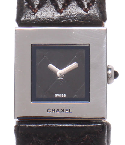 CHANEL 腕時計 マトラッセ クオーツ ブラック H0116 レディース シャネル