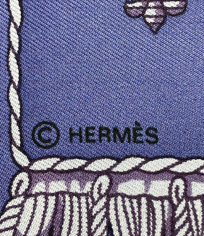 美品 HERMES スカーフ シルク100% カレ90 VUE DU CAROSSE DE LA GALERE LA REALE レディース エルメス