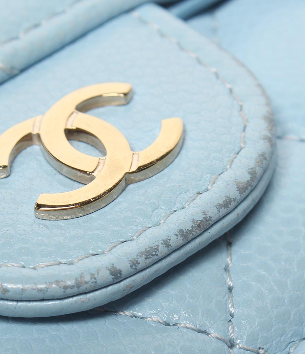 シャネル 三つ折り財布 キャビアスキン レディース CHANEL