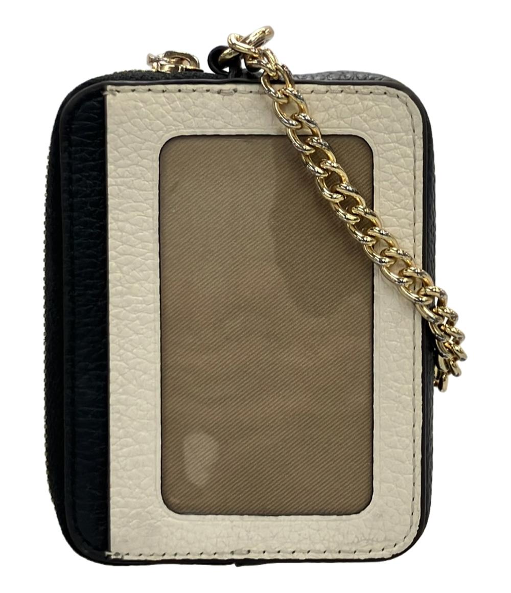 美品 コーチ コインケース パスケース チェーンストラップ付き CW883 レディース COACH