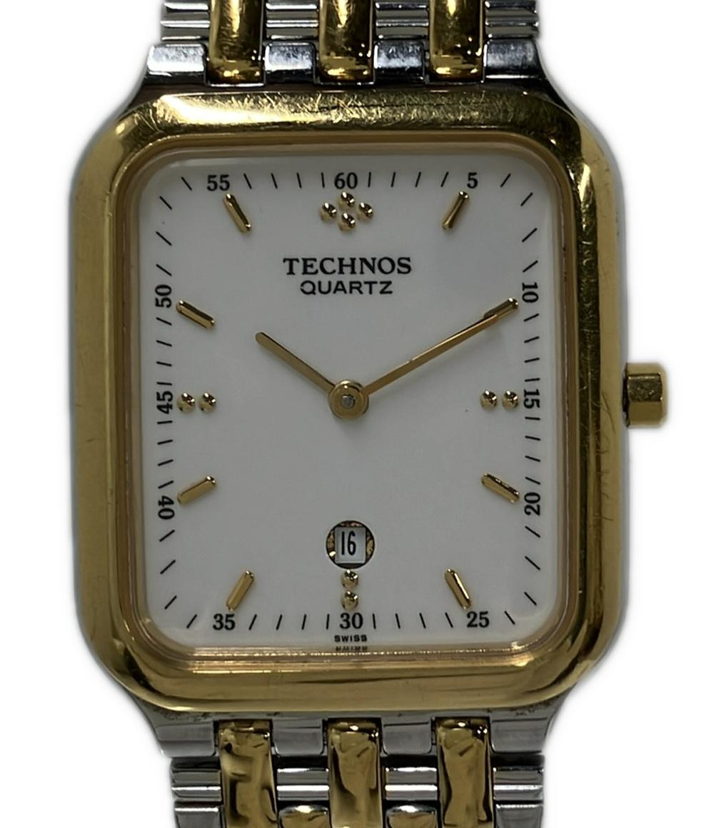 TECHNOS 腕時計 クオーツ ホワイト 11111.37 メンズ テクノス