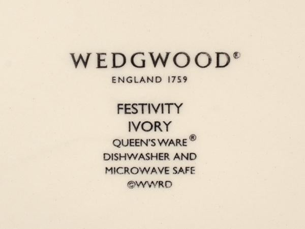 美品 ウエッジウッド プレート 大皿 2点セット 27cm フェスティビティ アイボリー ブルー WEDGWOOD
