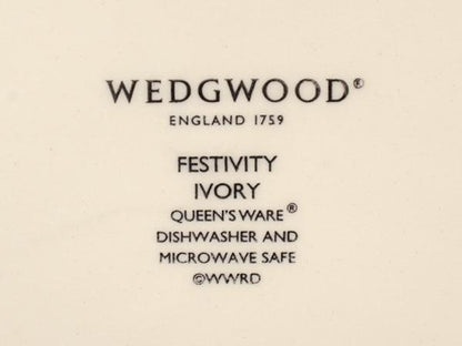 美品 ウエッジウッド プレート 大皿 2点セット 27cm フェスティビティ アイボリー ブルー WEDGWOOD