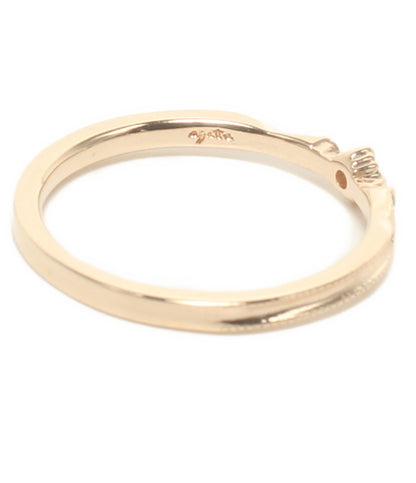 美品 agete リング 指輪 K10 ダイヤ 0.03ct レディース SIZE 7号 アガット