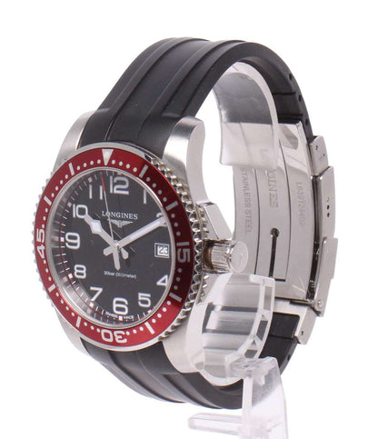 LONGINES 腕時計 ハイドロコンクエスト クオーツ ブラック L3.689.4 メンズ ロンジン