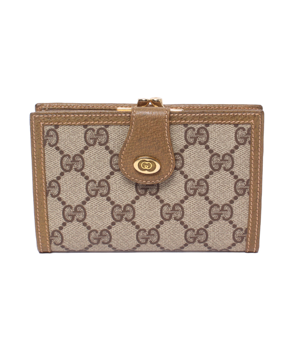 GUCCI 二つ折り財布 がま口 GGスプリーム 035 906 8683 レディース メンズ グッチ
