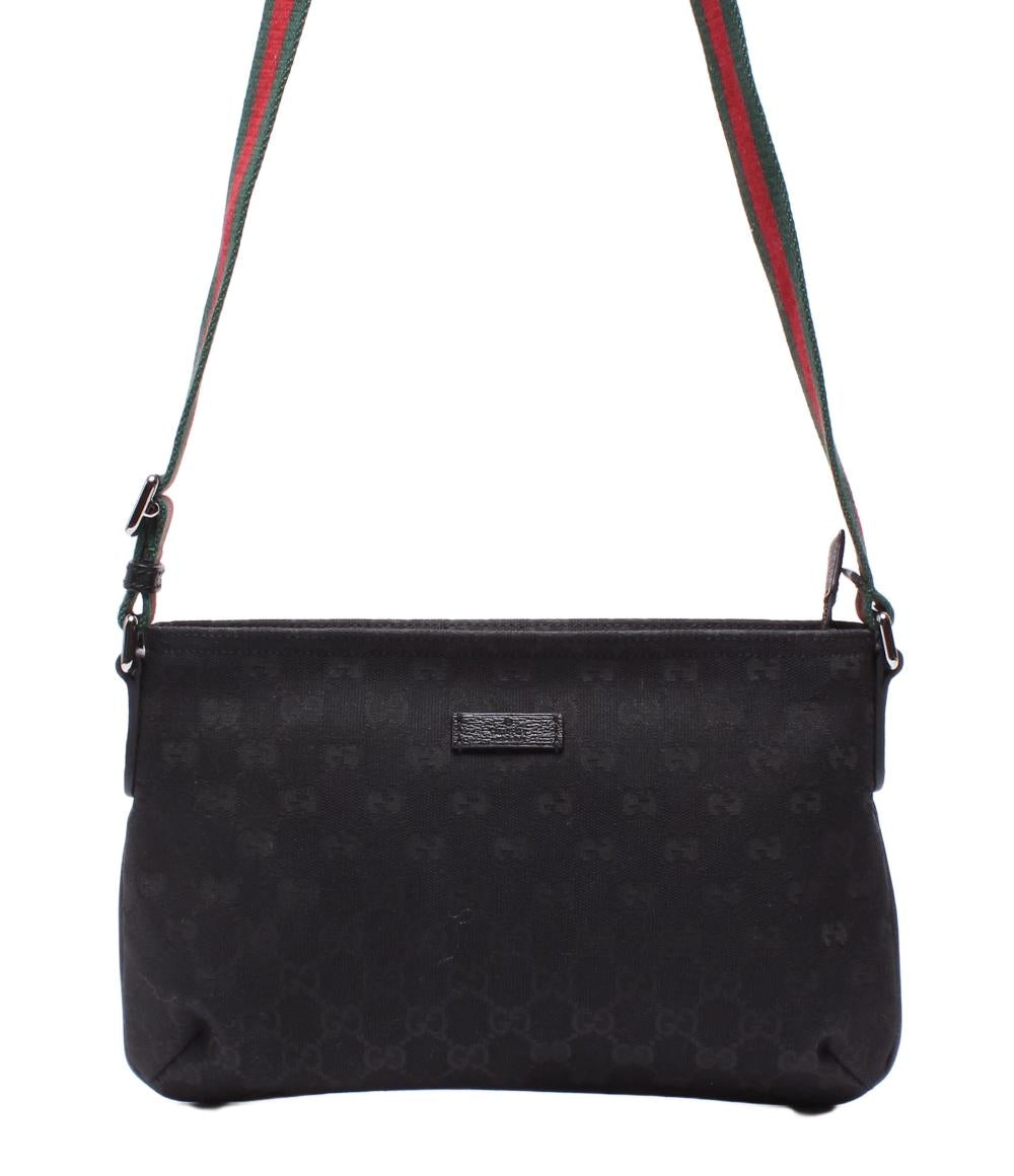 美品 グッチ ショルダーバッグ 斜め掛け GGｷｬﾝﾊﾞｽ 189749 001998 レディース GUCCI