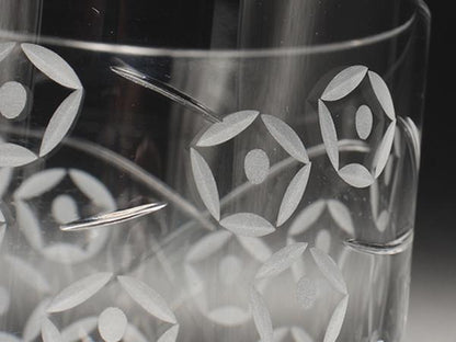 美品 ティファニー グラス タンブラー 2点セット ペア 切子模様 TIFFANY&Co.