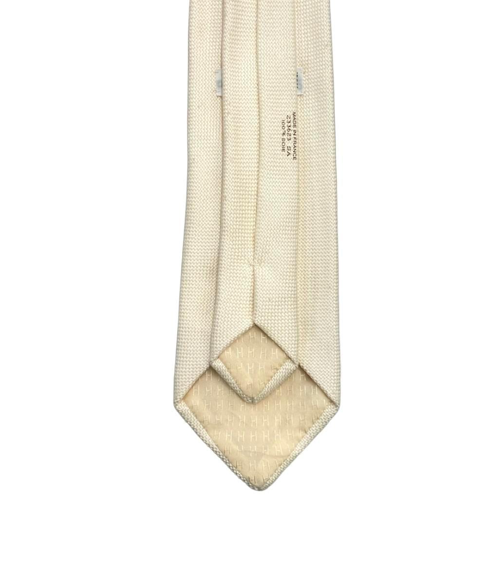エルメス ネクタイ シルク100% 縫い目デザイン 233623 SA メンズ HERMES