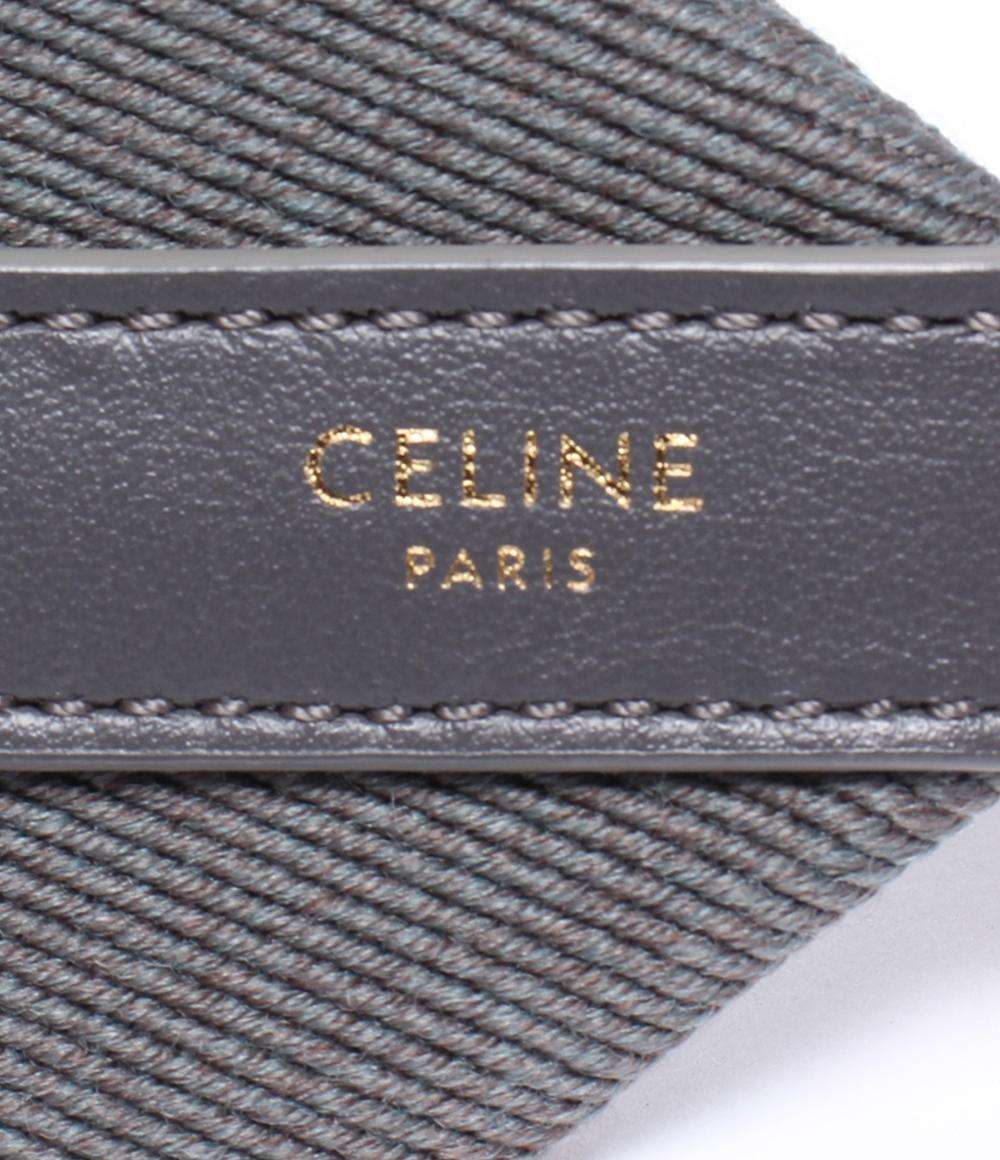 美品 セリーヌ ショルダーストラップ ジャガード ロングストラップ レディース CELINE