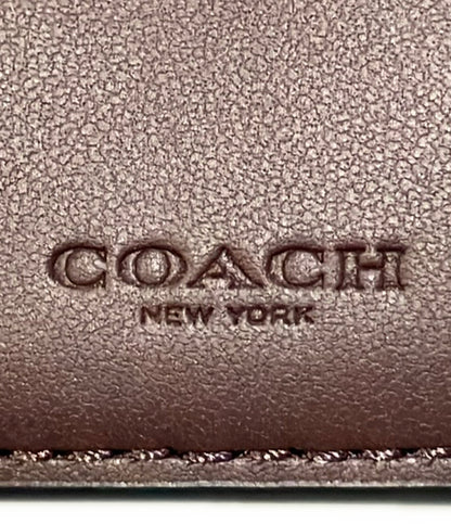 美品 COACH 三つ折り財布 シグネチャー レディース コーチ