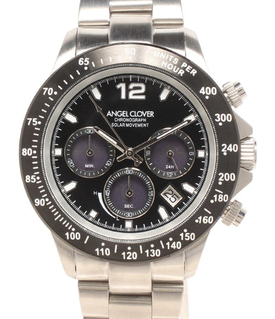Angel Clover 腕時計 ソーラー ブラック NLUS44 メンズ エンジェルクローバー