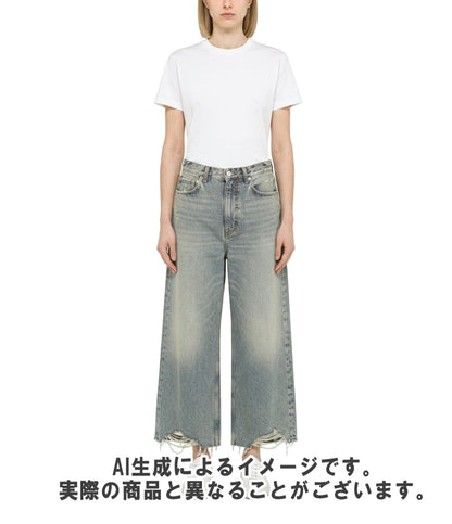 BALENCIAGA ワイドバギーデニムパンツ ダメージ加工 697886 レディース SIZE 24 (XL) バレンシアガ