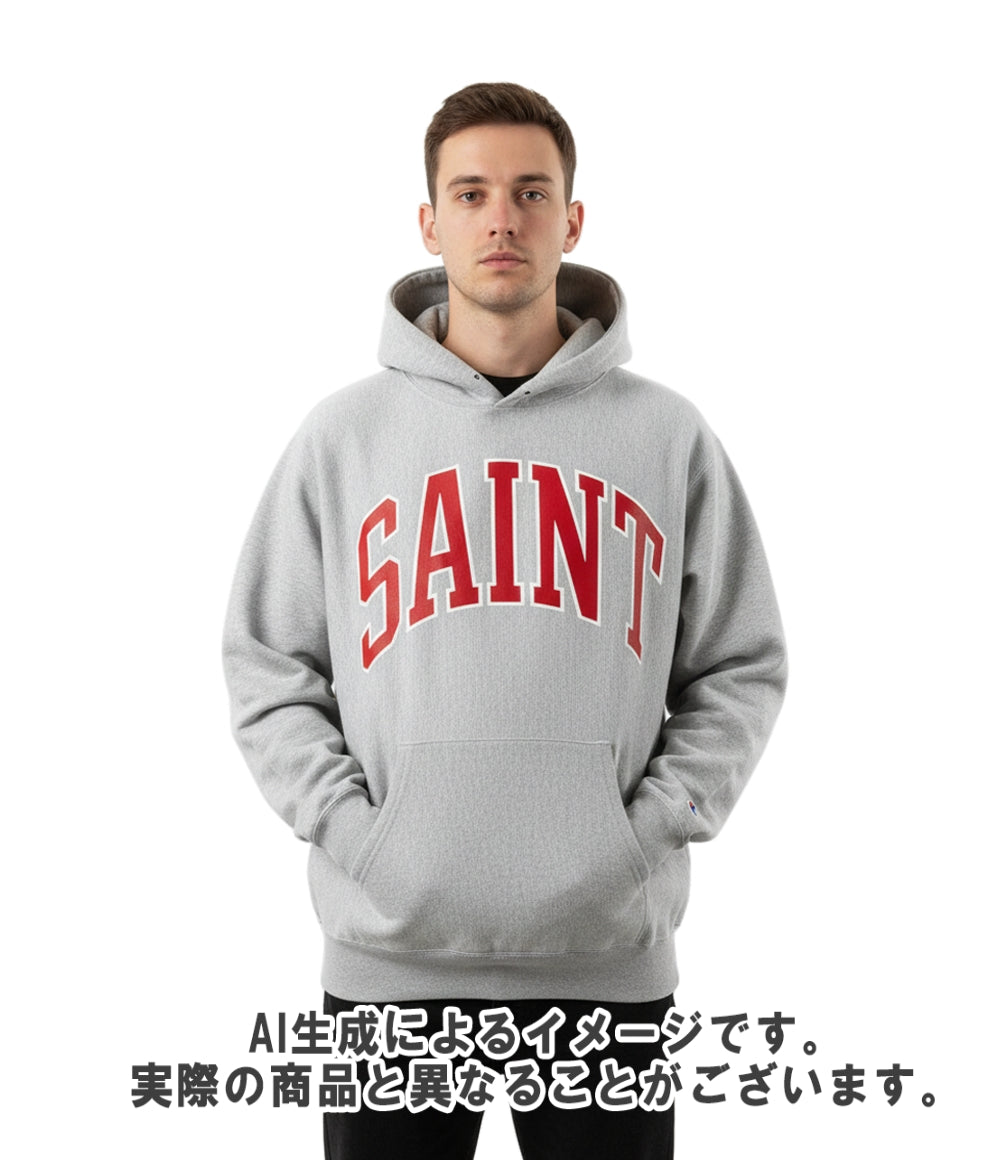 SAINT MICHAEL 長袖パーカー スウェット 23AW ロゴ HOODIE ARCH SAINT SM-A23-0000-031 メンズ SIZE XL セントマイケル