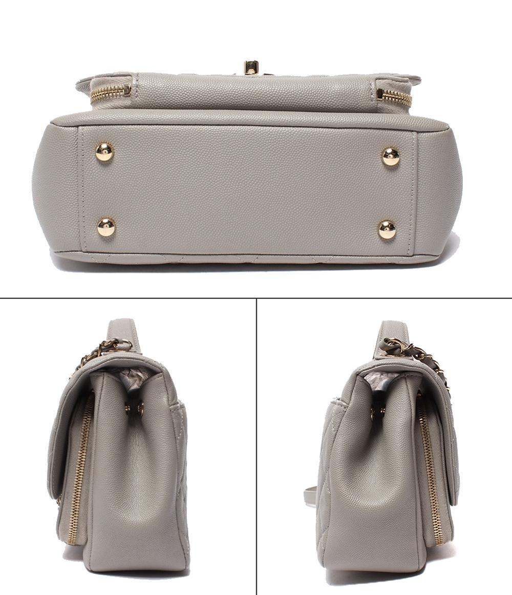 CHANEL チェーンショルダーバッグ 肩掛け 斜め掛け ゴールド金具 マトラッセ キャビアスキン ビジネスアフィニティー シャネル