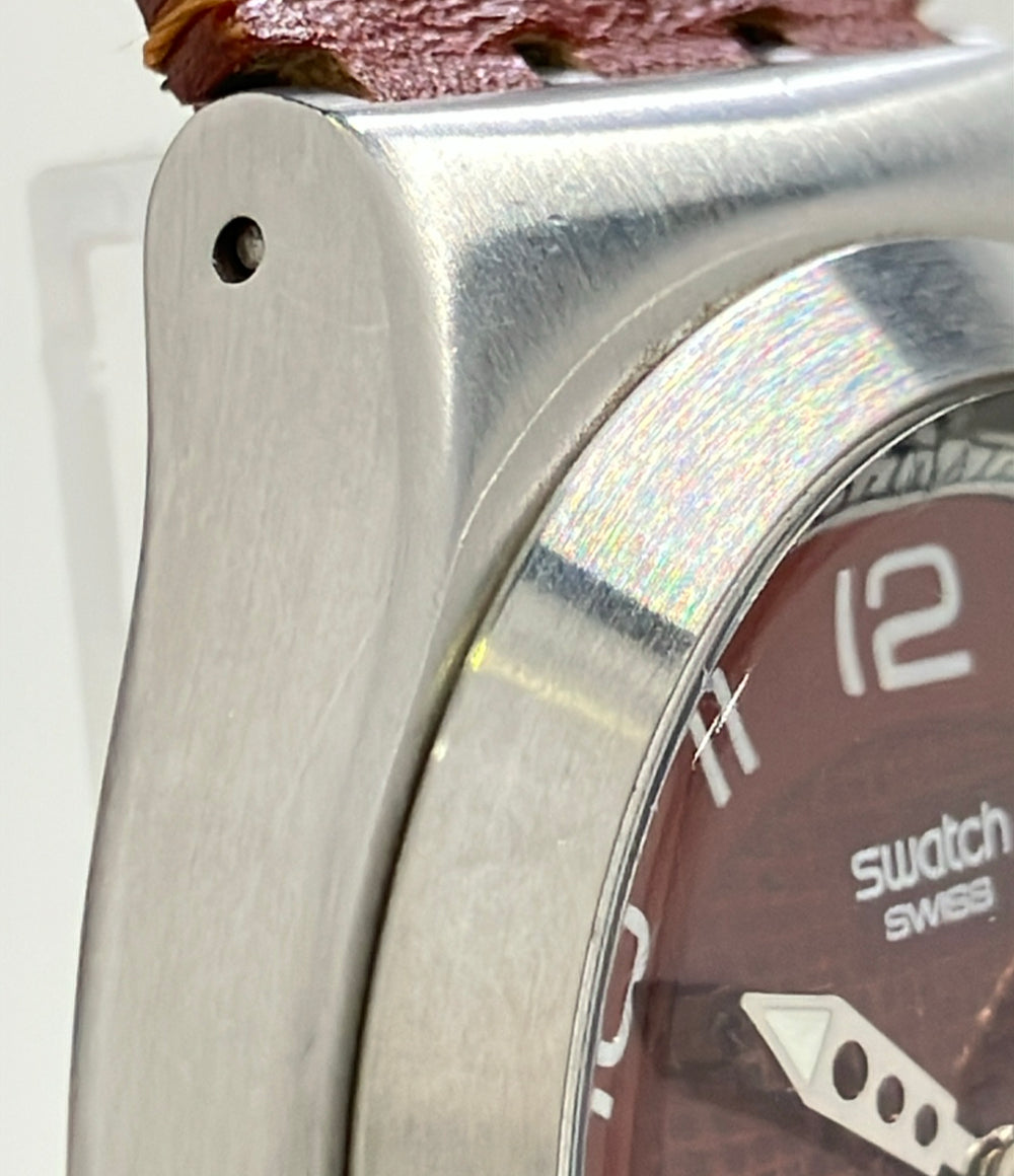 Swatch 腕時計 アイロニー IRONY クオーツ ブラウン メンズ スウォッチ