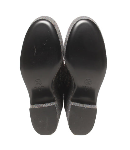 美品 CHANEL プラットフォームシューズ ツイード 厚底 レディース SIZE 37 シャネル