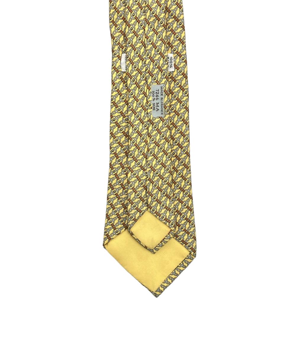 HERMES ネクタイ シルク 100% メンズ エルメス