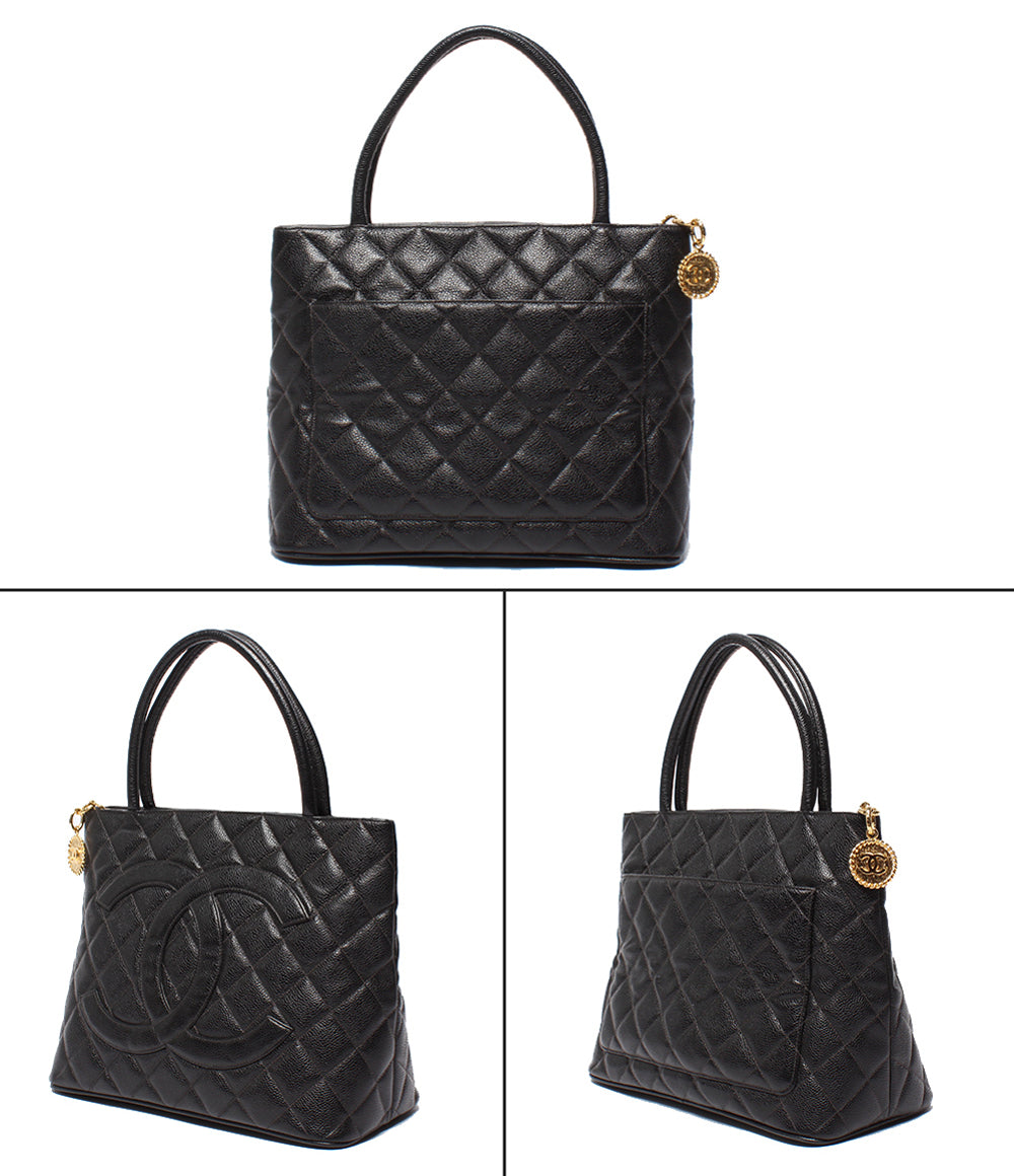 CHANEL トートバッグ ハンドバッグ ゴールド金具 マトラッセ 5番台 キャビアスキン レディース シャネル