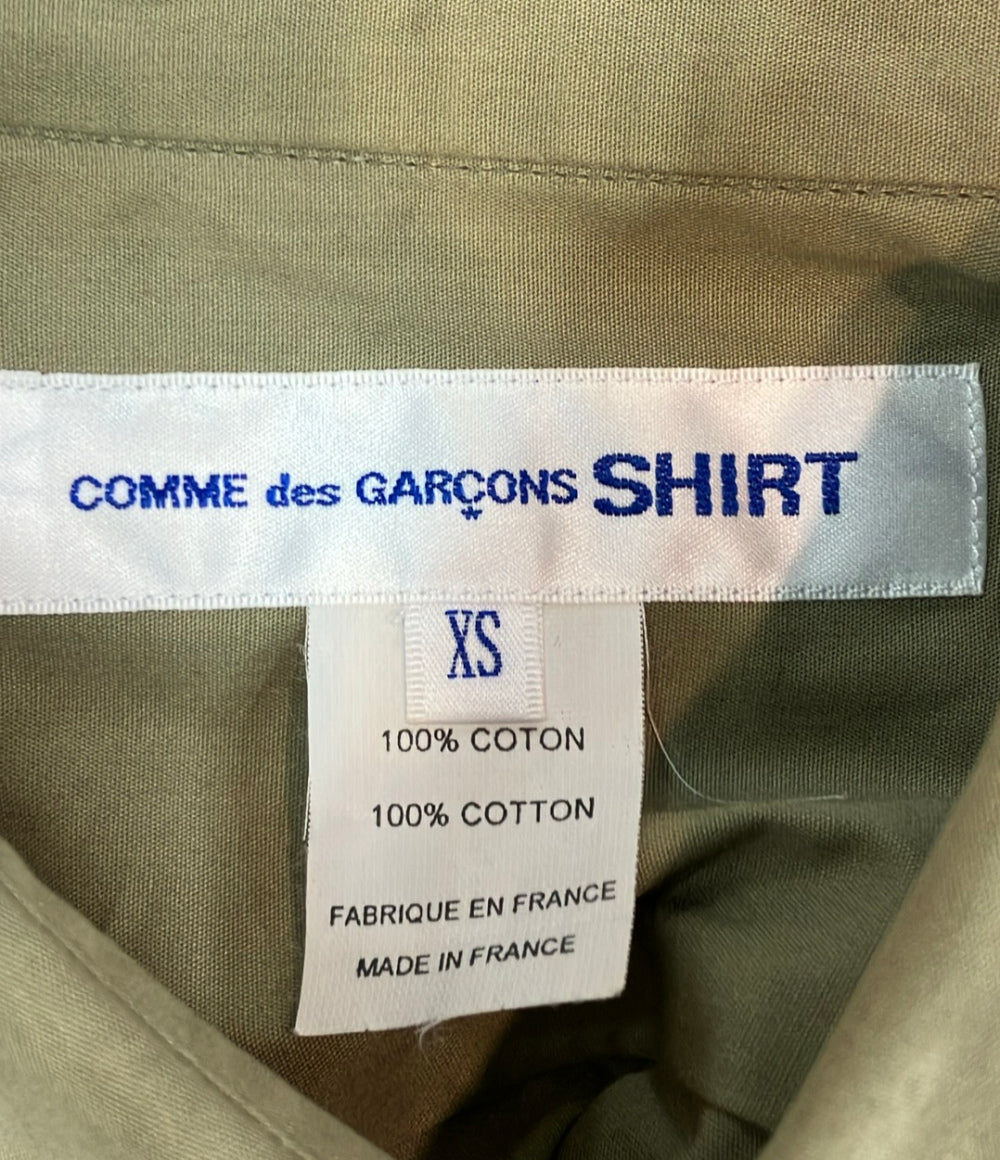 COMME des GARCONS SHIRT 長袖シャツ COTTON POPLIN PLAIN カーキ S28055 メンズ SIZE XS コムデギャルソンシャツ