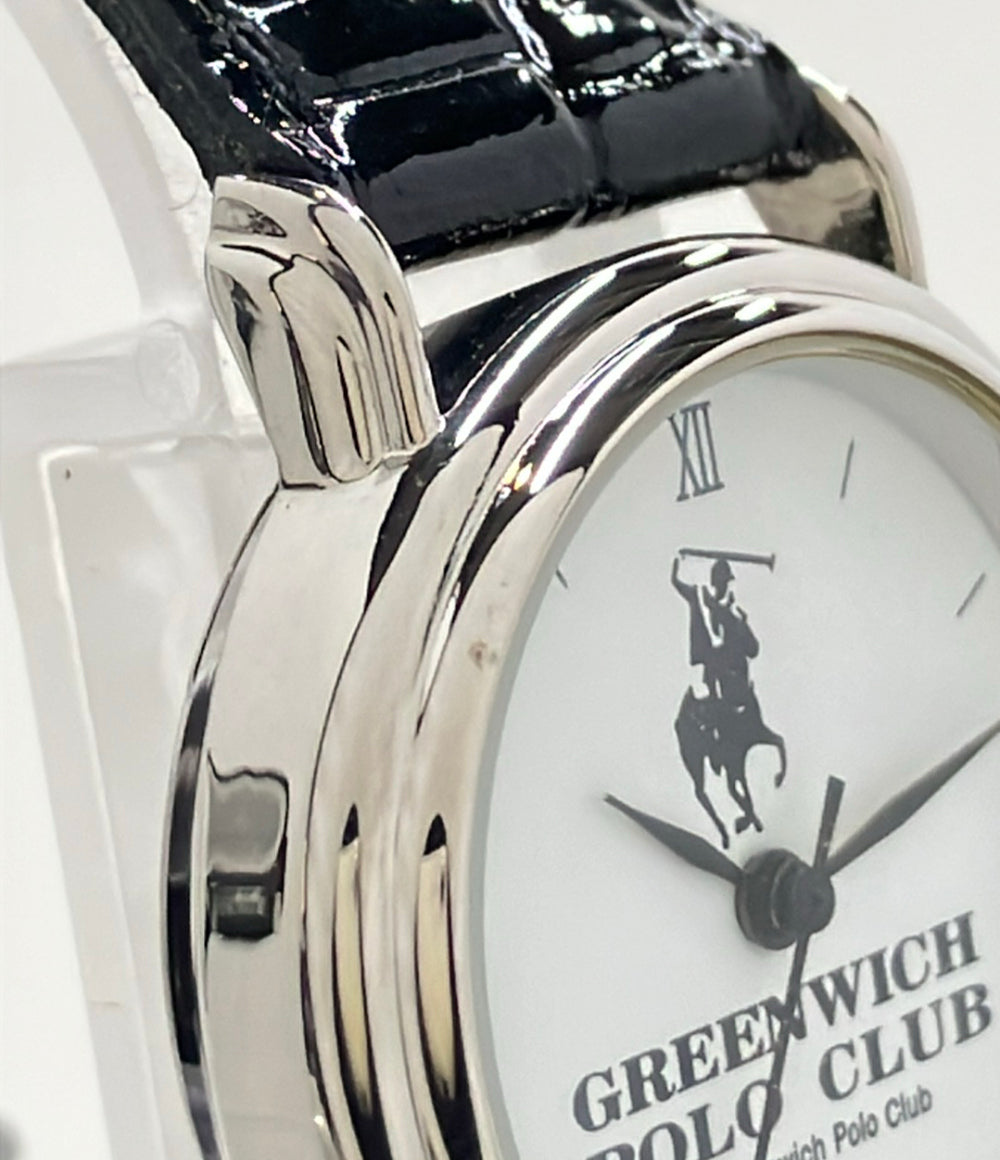 GREENWICH POLO CLUB 腕時計 ペアウォッチ クオーツ ホワイト メンズ レディース グリニッチ・ポロクラブ
