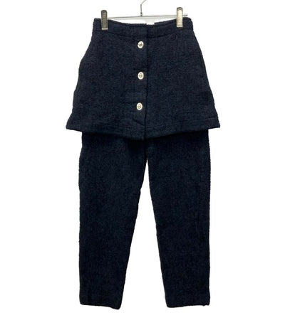 FUMIKA UCHIDA BOUCLE MINI-SKIRT ON SLACKS ハイウエストテーパードパンツ FU-M-PT002 レディース SIZE 36 (XS) フミカウチダ