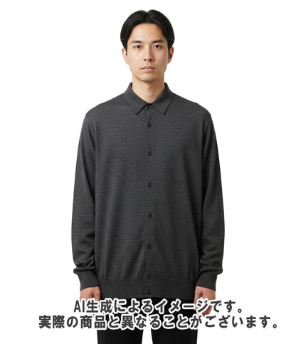 COMOLI ウール 衿つき カーディガン C03-06011 メンズ SIZE 3 コモリ