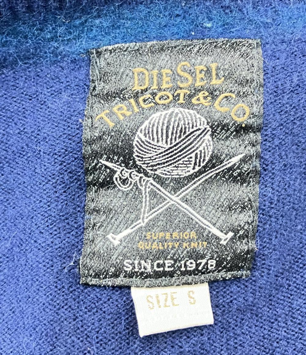 ディーゼル ウール混Vネックニットカーディガン 薄手 メンズ SIZE S DIESEL