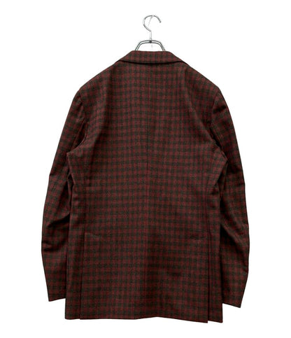 LARDINI テーラードジャケット シングル レッド×グレー チェック柄 JL0526AQ メンズ SIZE 48 (L) ラルディーニ