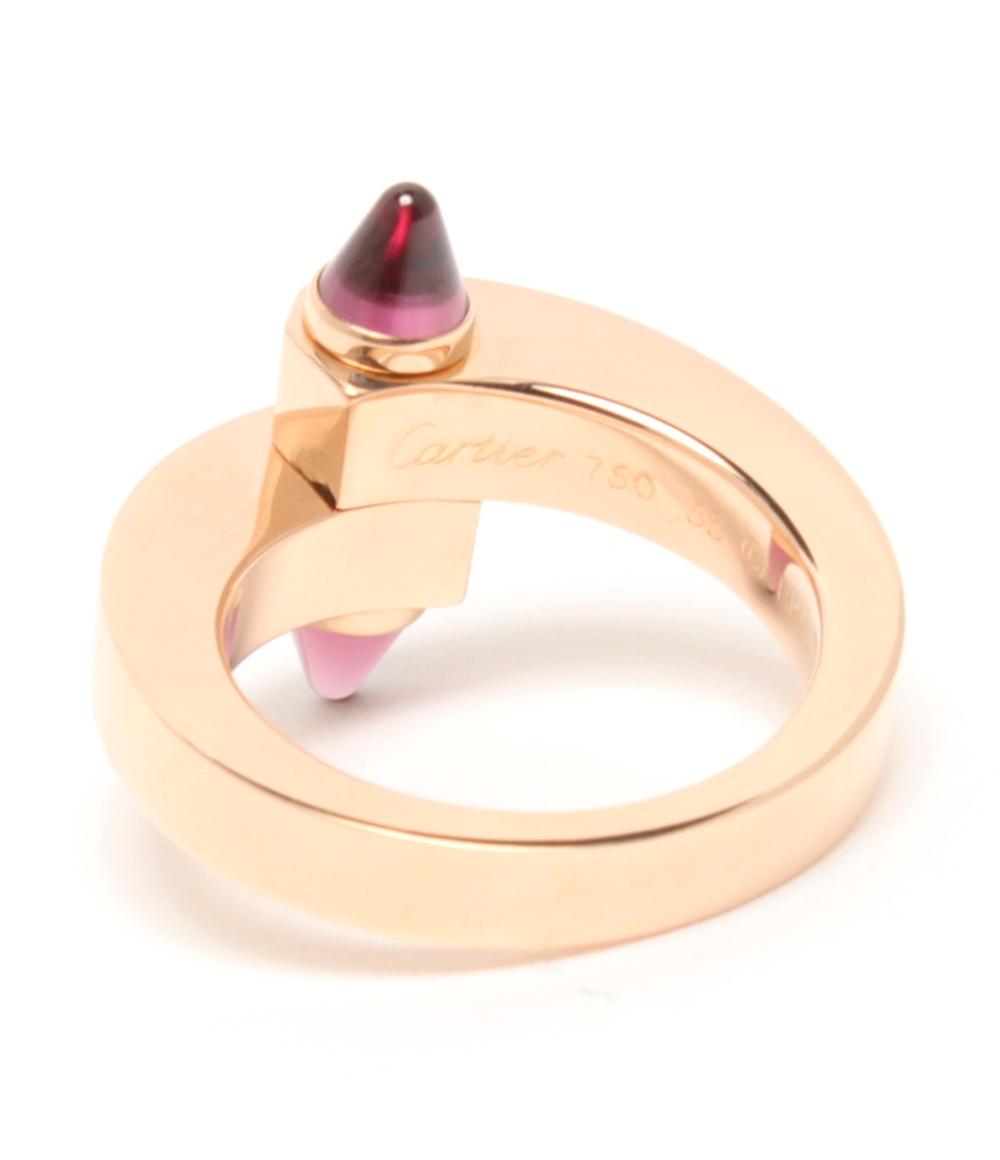 美品 Cartier リング 指輪 K18 ガーネット メノット BK5457 レディース SIZE 14号 カルティエ