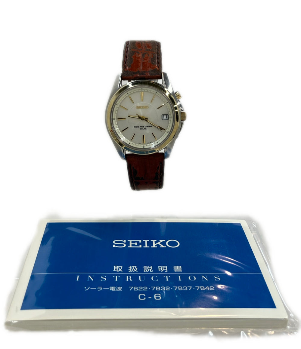 SEIKO 腕時計 ソーラー 7B42-0AK0 メンズ セイコー